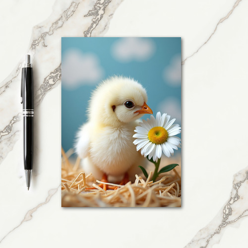 Fluffy Bird Daisy Mothers Day Card