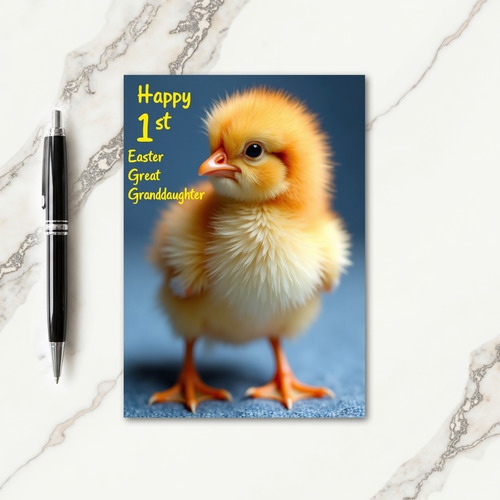 Fluffy Bird First Easter Card