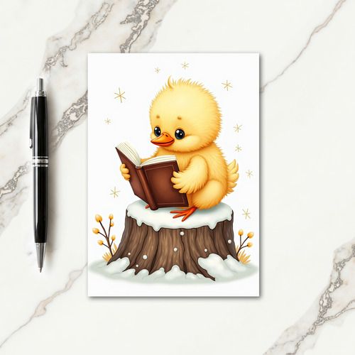 Fluffy Bird Reading Story Card