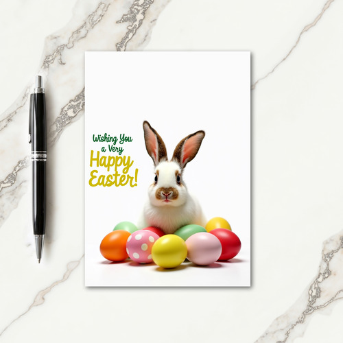 Fluffy Bunny Springtime Card