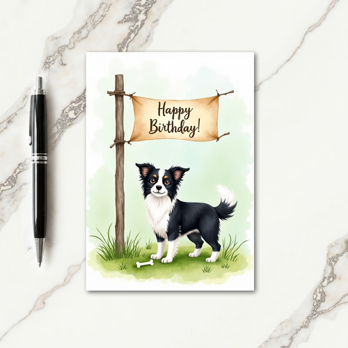 Fluffy Canine Birthday Card