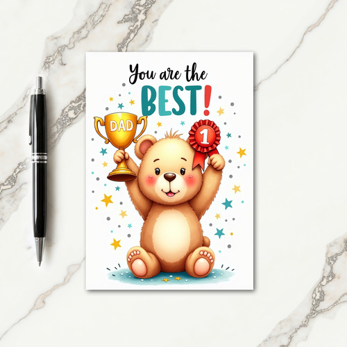 Fluffy Champ Fathers Day Card