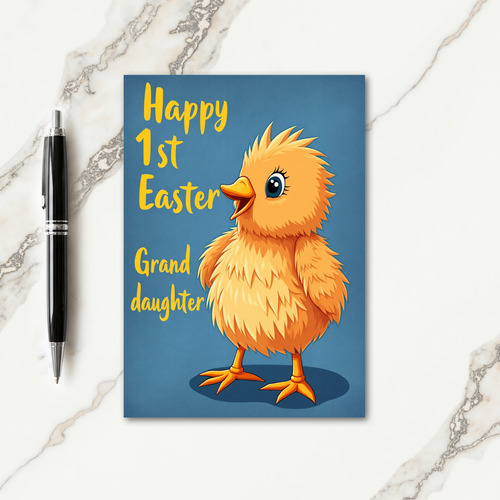 Fluffy Chick Easter Card