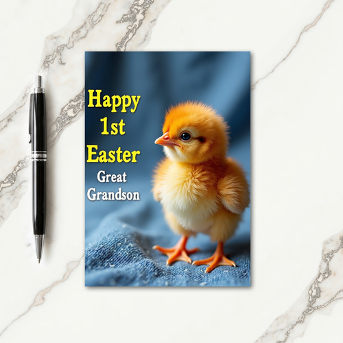 Fluffy Chick Easter Greeting Card