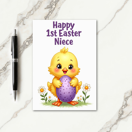 Fluffy Chick Springtime Egg Card