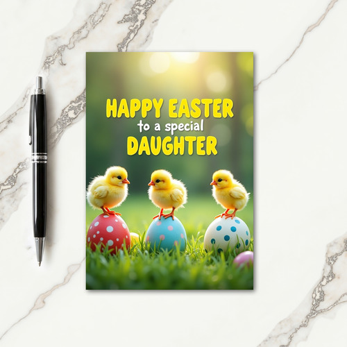 Fluffy Chicks Glitter Texture Card