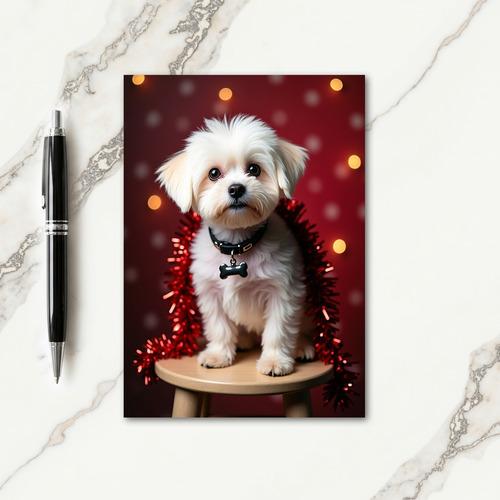 Fluffy Christmas Dog Card thumbnail