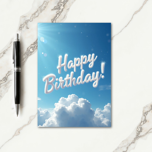 Fluffy Cloud Birthday Card