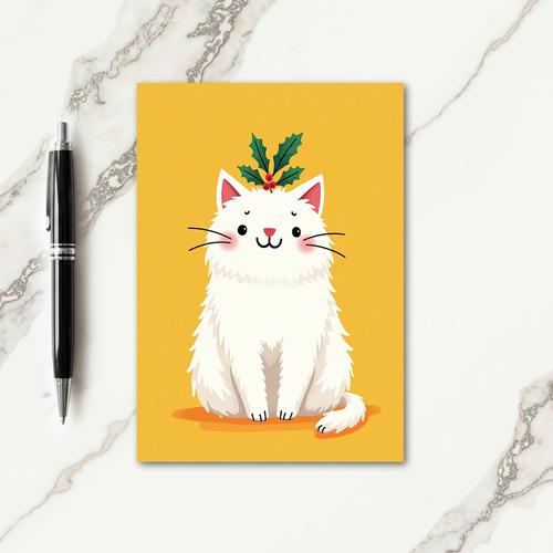 Fluffy Creature Christmas Card thumbnail