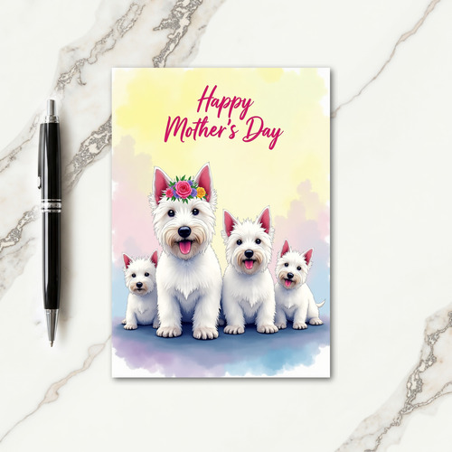 Fluffy Dog Mothers Day Card