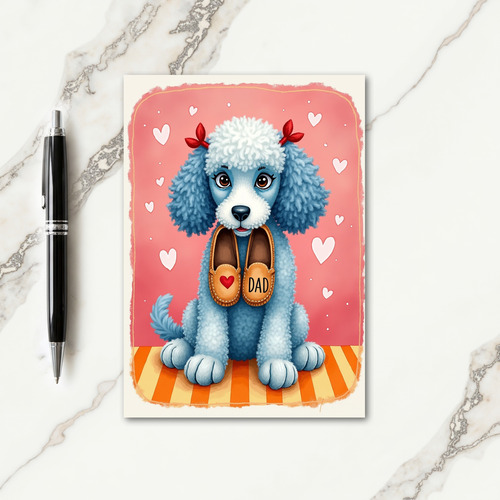 Fluffy Dog Sweet Fathers Day Card