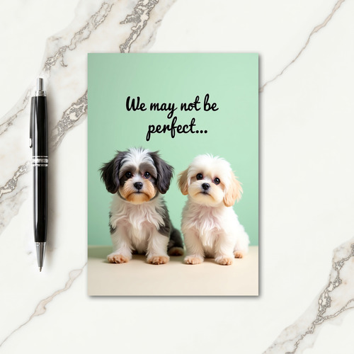 Fluffy Dogs Mothers Day Message Card