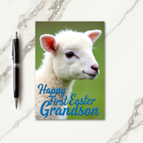 Fluffy Easter Grandson Card