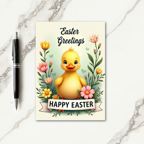 Fluffy Easter Greetings Card