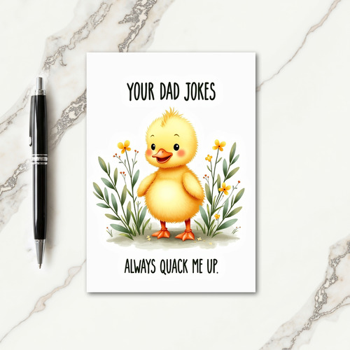Fluffy Fathers Day Chick Card