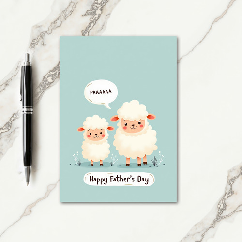 Fluffy Fathers Day Sheep Card