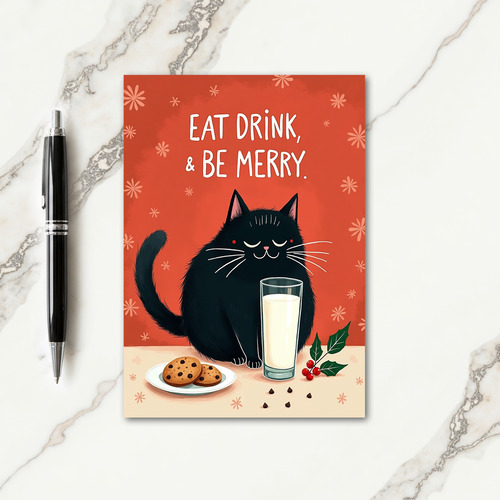 Eat Drink Be Merry Xmas Card