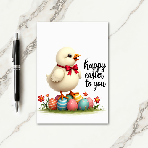 Fluffy Fowl Polka Dot Egg Card