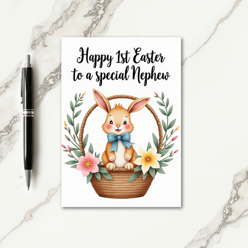 Fluffy Friend Easter Faux Gold Foil Card