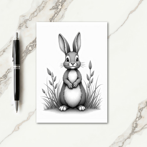 Fluffy Friend Gray Art Card