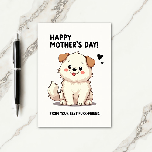 Fluffy Friend Greeting Card