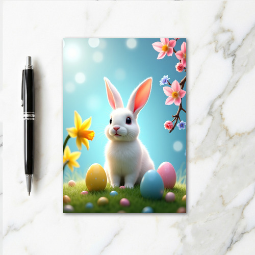 Fluffy Friend Springtime Scene Card