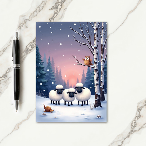 Fluffy Friends Christmas Card