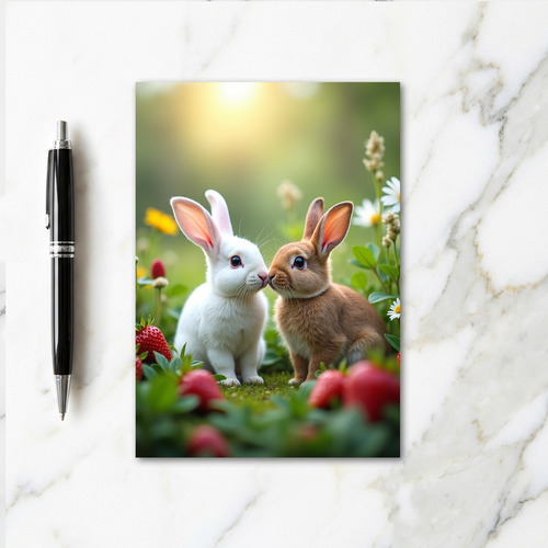 Fluffy Friends Touching Noses Card