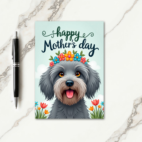 Fluffy Mothers Day Flowers Friend Card
