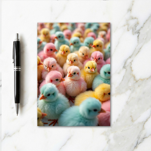 Fluffy Pastel Chicks Photo Card