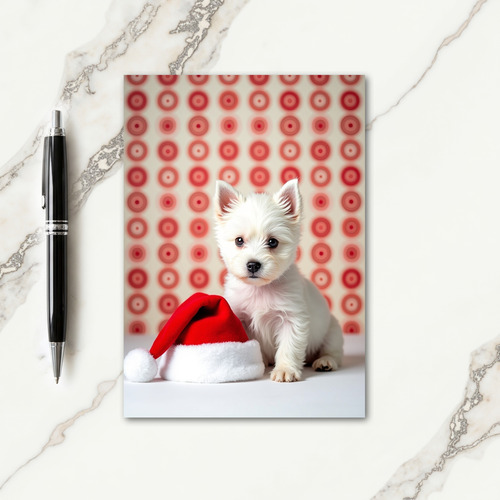 Fluffy Pup Christmas Card thumbnail
