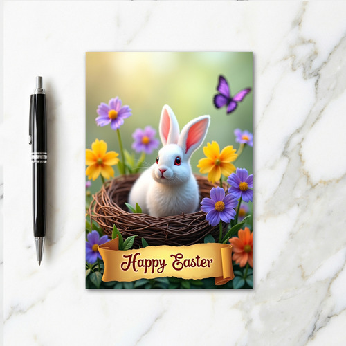 Fluffy Springtime Animal Holiday Card