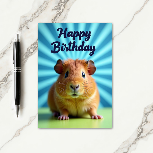 Fluffy Starburst Birthday Card