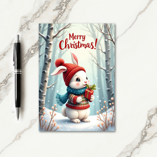 Fluffy Winter Creature Card