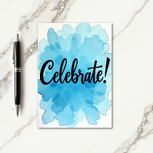 Fluid Watercolor Birthday Card