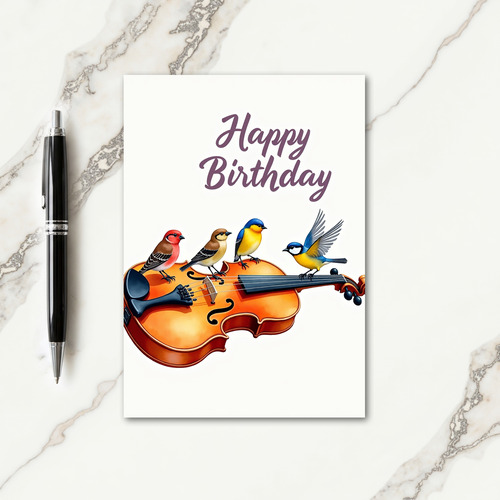 Flying Birds Birthday Card