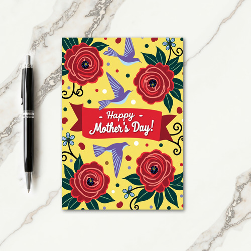 Flying Birds Mothers Day Card