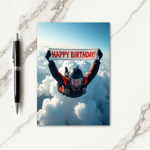 Flying Joy Birthday Card