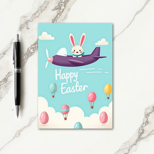 Flying Rabbit Celebration Card