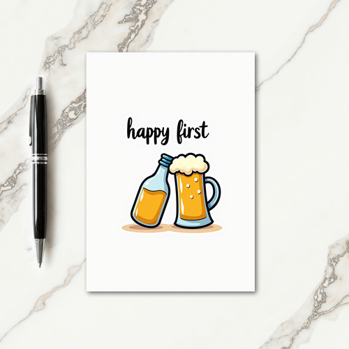 Foamy First Fathers Day Card
