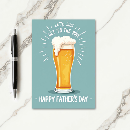 Foamy Pint Fathers Day Card
