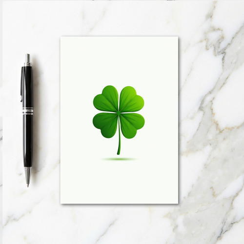 Foil Clover Good Luck Card