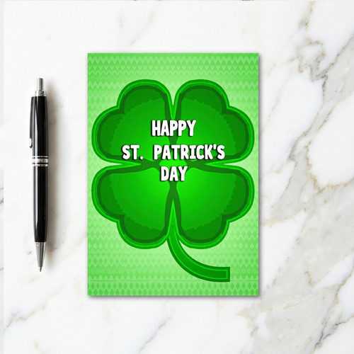 Foil Shamrock Happy Day Card