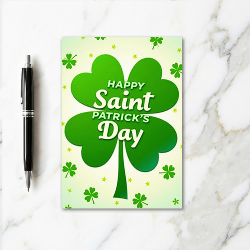Foil Shamrock Happy St Patricks Card