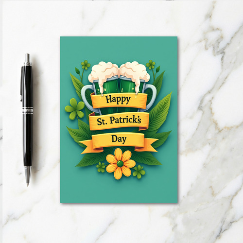 Foil St Patricks Day Cheers Card