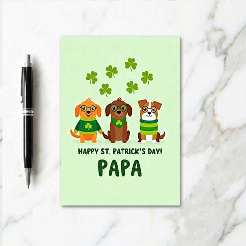 Foil St Patricks Day Papa Card