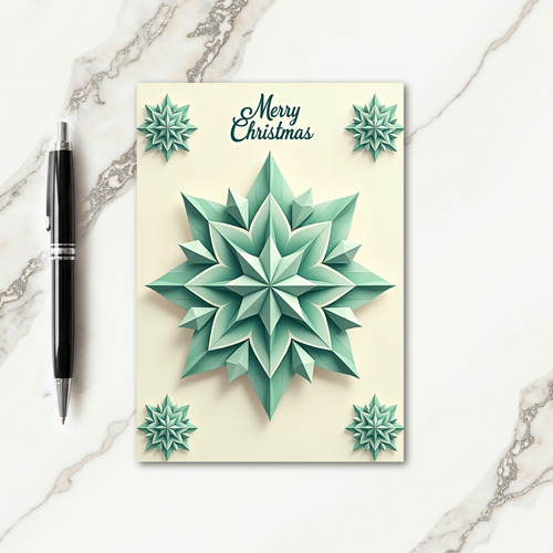 Folded Star Christmas Card