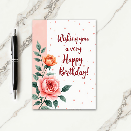 Foliage Celebration Birthday Card