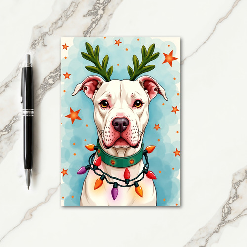 Foliage Dog Christmas Card