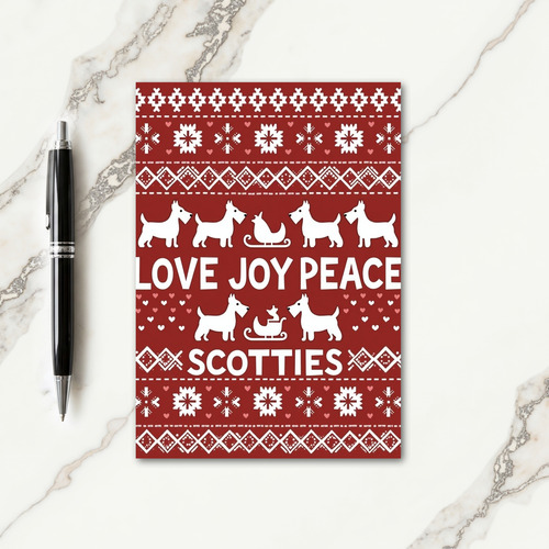 Folk Art Dog Christmas Card